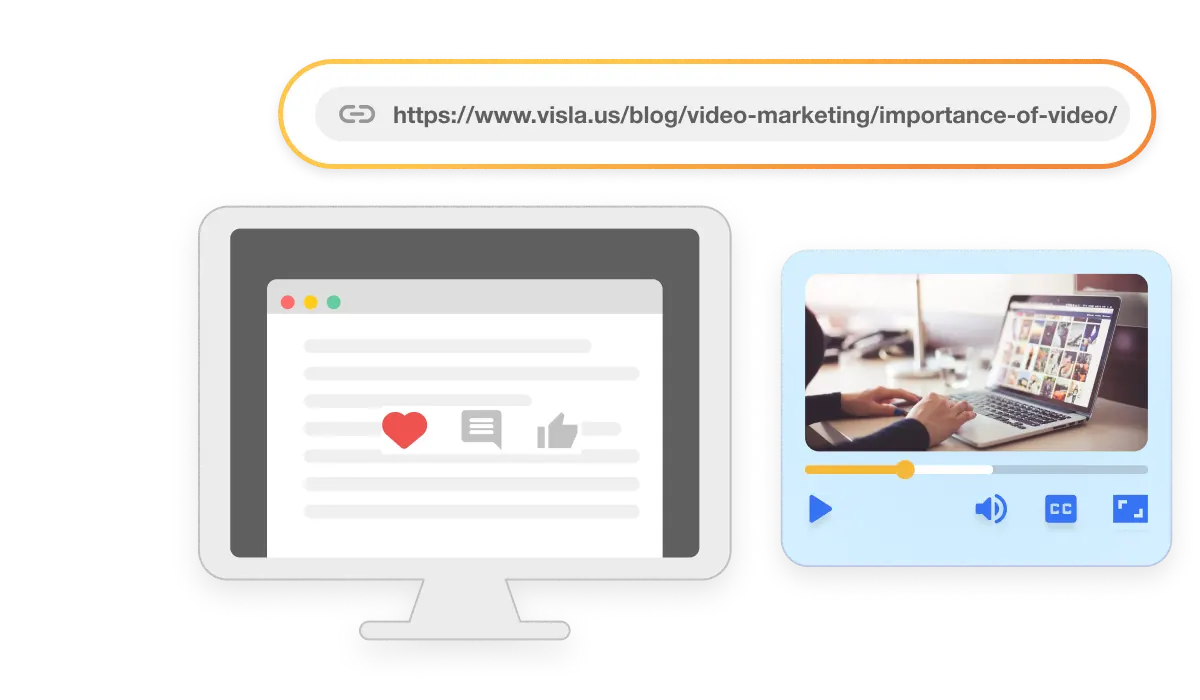 Easily share your final Visla Text to Video through download, link, or embed.